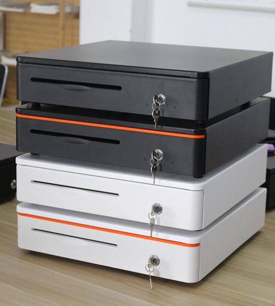 Heavy Duty Black, White, Black&Orange, White&Orange, Cash Drawer 330U, 405U, 415U - 12V 24V DC- Keys & Cable, Black